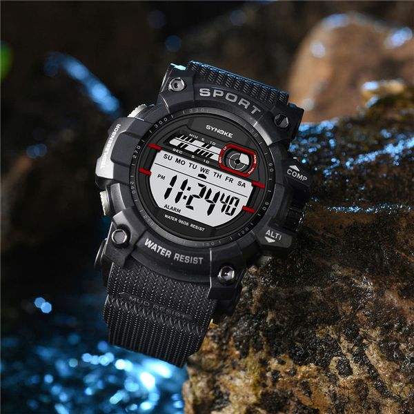 synoke 2019 fashion multi-function 30m waterproof watch led digital men's double action watch relogio masculino, Slivery;brown
synoke 2019 fashion multi-function 30m waterproof watch led digital men's double action watch relogio masculino, Slivery;brown