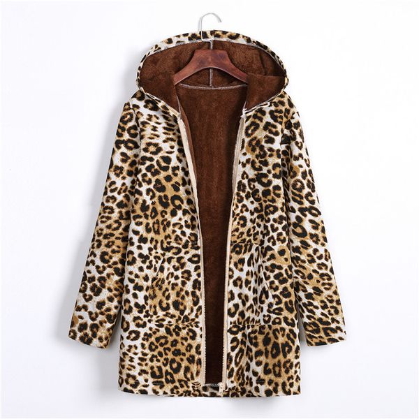 autumn winter leopard printed hooded collar casual zipper straight type wool coat long sleeve thickened warm large size s-4xl, Black
autumn winter leopard printed hooded collar casual zipper straight type wool coat long sleeve thickened warm large size s-4xl, Black