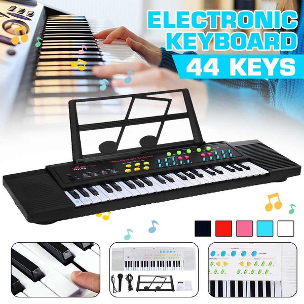 black/red/blue/pink/white 44 keys digital electronic keyboard piano with microphone music stand for children music enlightenment
black/red/blue/pink/white 44 keys digital electronic keyboard piano with microphone music stand for children music enlightenment