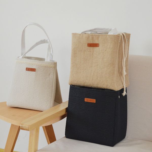 new linen insulated lunch bag portable bag picnic student lunch box loncheras 2020 fashion casual solid color meal, Blue;pink
new linen insulated lunch bag portable bag picnic student lunch box loncheras 2020 fashion casual solid color meal, Blue;pink