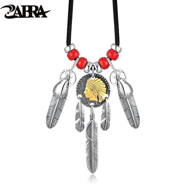 zabra 925 sterling silver golden indian chief feather pendant necklace men vintage punk beads necklaces jewelry for women
zabra 925 sterling silver golden indian chief feather pendant necklace men vintage punk beads necklaces jewelry for women
