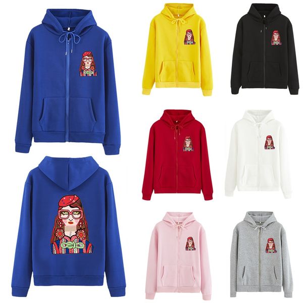 solid color hooded print autumn sweatshirt coat fashion women printing hoodie sweatshirt zipper long sleeve blouse, Black
solid color hooded print autumn sweatshirt coat fashion women printing hoodie sweatshirt zipper long sleeve blouse, Black