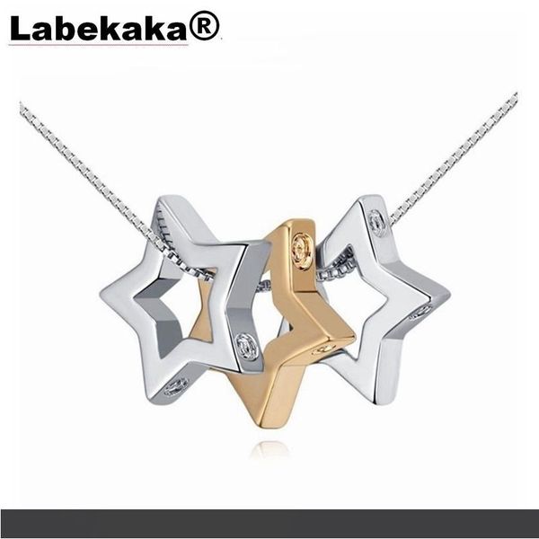 labekaka 2019 последний список эксклюзивный дизайн пентаграмма для женщин свадьба золотой цвет ожерелье ювелирные изделия, Silver 
labekaka 2019 последний список эксклюзивный дизайн пентаграмма для женщин свадьба золотой цвет ожерелье ювелирные изделия, Silver
