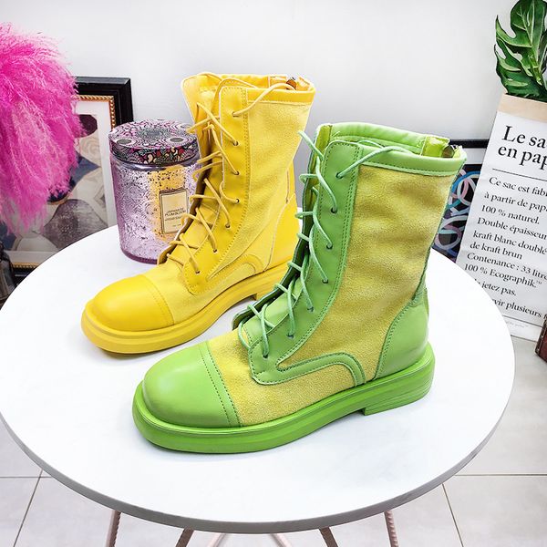 women's boots korean style fashion candy color woman flat boots 2019 spring autumn leather women mid-calf boot female shoes, Black
women's boots korean style fashion candy color woman flat boots 2019 spring autumn leather women mid-calf boot female shoes, Black