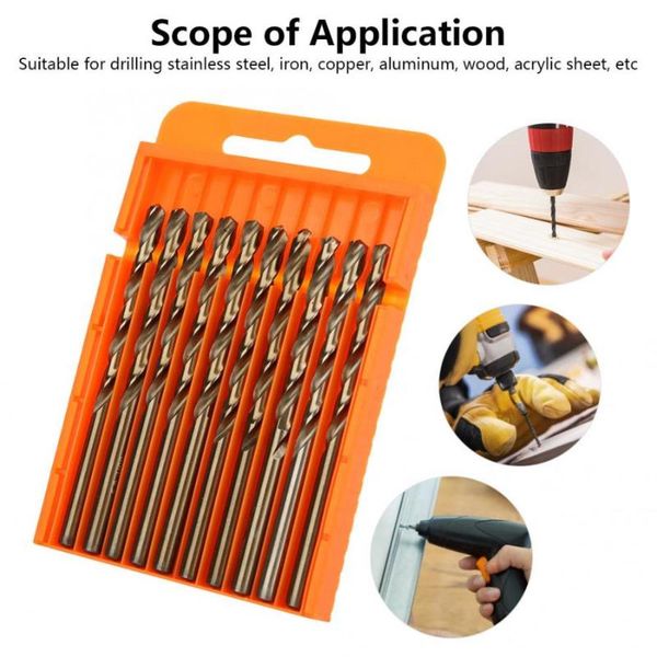 10pcs/box high steel drill bits stainless steel aluminum wood drilling tool drill bit adapter set
10pcs/box high steel drill bits stainless steel aluminum wood drilling tool drill bit adapter set