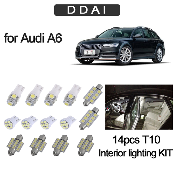 ddai car accessories 14pcs white interior led light bulbs for a6 c5w led 12v 6500k c5w lamp w5w t10
ddai car accessories 14pcs white interior led light bulbs for a6 c5w led 12v 6500k c5w lamp w5w t10