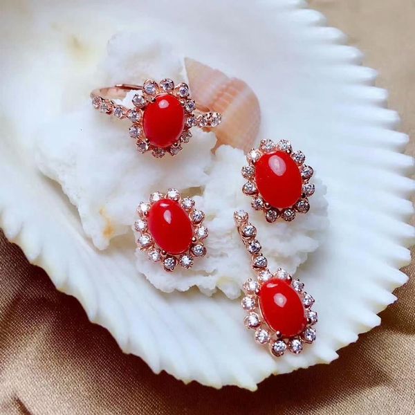 shilovem 925 sterling silver natural red coral pendants rings earrings women plant party send necklace gift new mtz0608023agsh, Black
shilovem 925 sterling silver natural red coral pendants rings earrings women plant party send necklace gift new mtz0608023agsh, Black