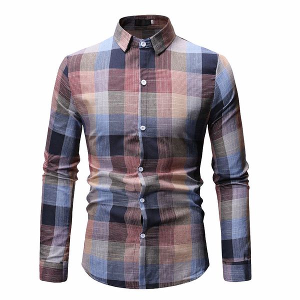 fashion men's shirt camisa casual plaid button long sleeve shirt turn-down collar male blouse streetwear camisa masculina, White;black
fashion men's shirt camisa casual plaid button long sleeve shirt turn-down collar male blouse streetwear camisa masculina, White;black