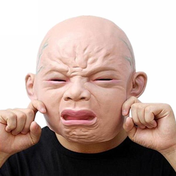 new realistic crying baby mask full head crying face mask wigs halloween bar room haunted house horror mask
new realistic crying baby mask full head crying face mask wigs halloween bar room haunted house horror mask