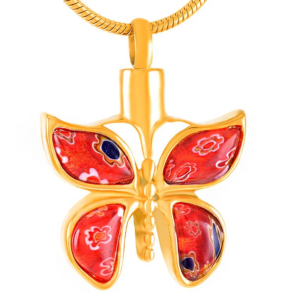 new z526 gold beautiful murano glass butterfly cremation jewelry for pet ashes - engravable stainless steel memorial urn necklace, Silver
new z526 gold beautiful murano glass butterfly cremation jewelry for pet ashes - engravable stainless steel memorial urn necklace, Silver