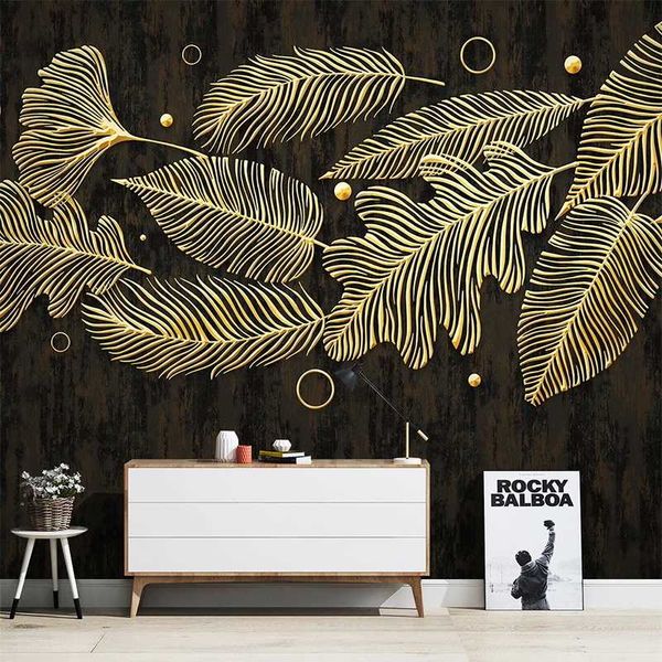 drop shipping custom p wallpaper 3d tropical plant leaves golden relief lines murals tv sofa wall decor wallpapers
drop shipping custom p wallpaper 3d tropical plant leaves golden relief lines murals tv sofa wall decor wallpapers