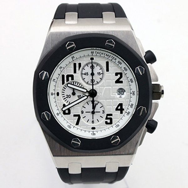 wholesale royal oak offshore chronograph calibre mens satch 42mm steel case white dial rubber strap quartz mens watches wristwatches, Slivery;brown
wholesale royal oak offshore chronograph calibre mens satch 42mm steel case white dial rubber strap quartz mens watches wristwatches, Slivery;brown