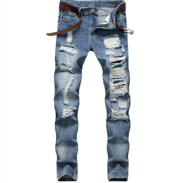 big size jeans 2021 spring new men's paint hole style luxury jeans denim pants slim fit casual pencil jeans 00120, Blue
big size jeans 2021 spring new men's paint hole style luxury jeans denim pants slim fit casual pencil jeans 00120, Blue