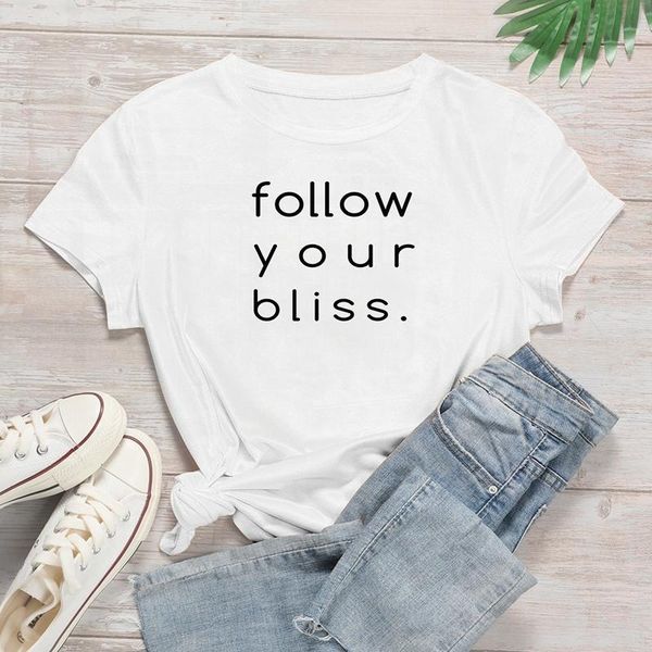 follow your bliss t shirt for women funny letter print short sleeve tees camisas mujer graphic t shirts harajuku shirt cx200615, White
follow your bliss t shirt for women funny letter print short sleeve tees camisas mujer graphic t shirts harajuku shirt cx200615, White