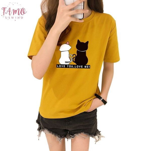 causal summer women t shirt two cats print t shirts women short sleeve o neck cotton tees slim t shirt for, White
causal summer women t shirt two cats print t shirts women short sleeve o neck cotton tees slim t shirt for, White