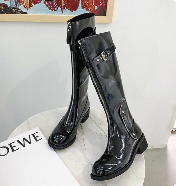 new women's fashion boots comfortable warm plus velvet front lace up high tube square toe non-slip women's boots, Black
new women's fashion boots comfortable warm plus velvet front lace up high tube square toe non-slip women's boots, Black