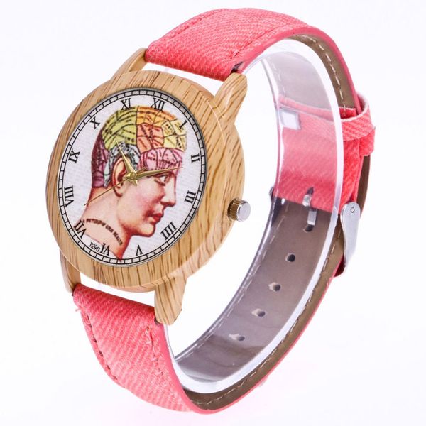 genboli quartz watch cowboy cloth strap brain partition pattern round dial watches exquisite workmanship, Slivery;brown
genboli quartz watch cowboy cloth strap brain partition pattern round dial watches exquisite workmanship, Slivery;brown