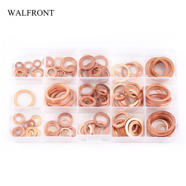 walfront 150pcs copper flat washers plated flat spacer seals assortment kit set hardware fasteners tools insulation gasket screw
walfront 150pcs copper flat washers plated flat spacer seals assortment kit set hardware fasteners tools insulation gasket screw