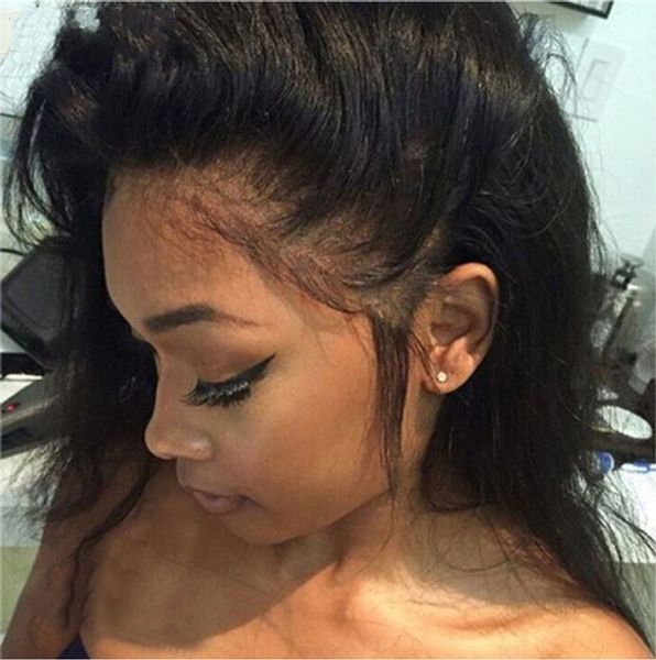 body wave wigs with baby hair part peruvian human hair lace front wig for black women, Black;brown
body wave wigs with baby hair part peruvian human hair lace front wig for black women, Black;brown