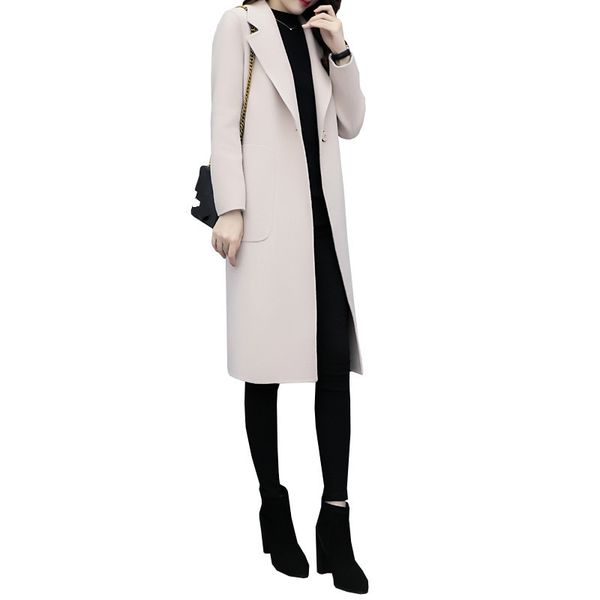 autumn winter women 2019 casual single button wool coat elegant work office lady long sleeve mujer outerwear, Black
autumn winter women 2019 casual single button wool coat elegant work office lady long sleeve mujer outerwear, Black