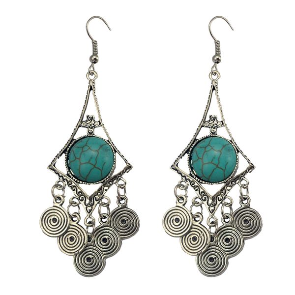 vintage bohemian turquoise earrings ethnic tassel dangler jewelry for women, Golden
vintage bohemian turquoise earrings ethnic tassel dangler jewelry for women, Golden