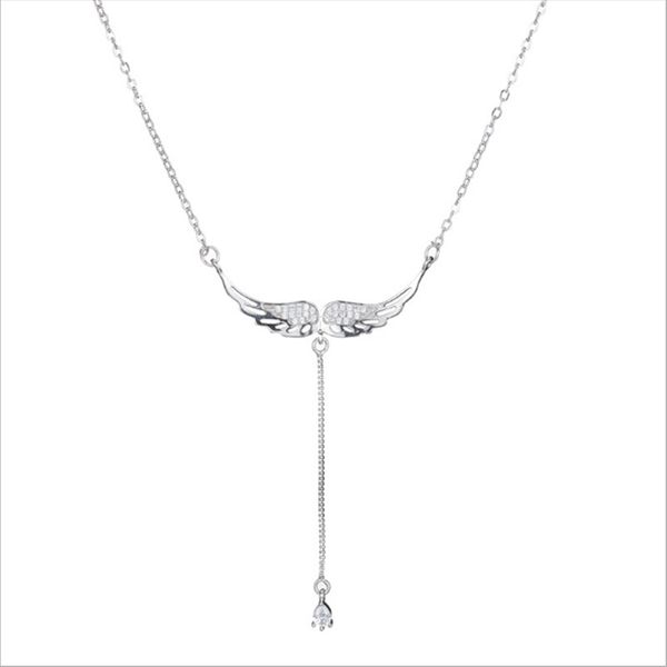 s925 sterling silver necklace for women angel pendant casual wear women chokers necklace fashion design rhinestone jewelry, Golden;silver 
s925 sterling silver necklace for women angel pendant casual wear women chokers necklace fashion design rhinestone jewelry, Golden;silver