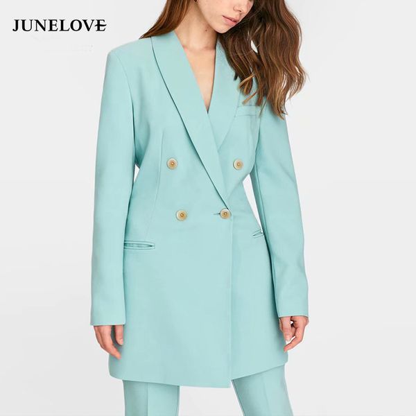 junelove women long sleeve loose blazers jackets vintage double breasted female coat casual office lady blue blazers outwears, White;black
junelove women long sleeve loose blazers jackets vintage double breasted female coat casual office lady blue blazers outwears, White;black