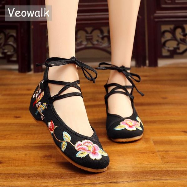 veowalk women chinese embroidered ballet flats long ankle strap comfort casual embroidery ballerinas shoes for elegant ladies, Black
veowalk women chinese embroidered ballet flats long ankle strap comfort casual embroidery ballerinas shoes for elegant ladies, Black