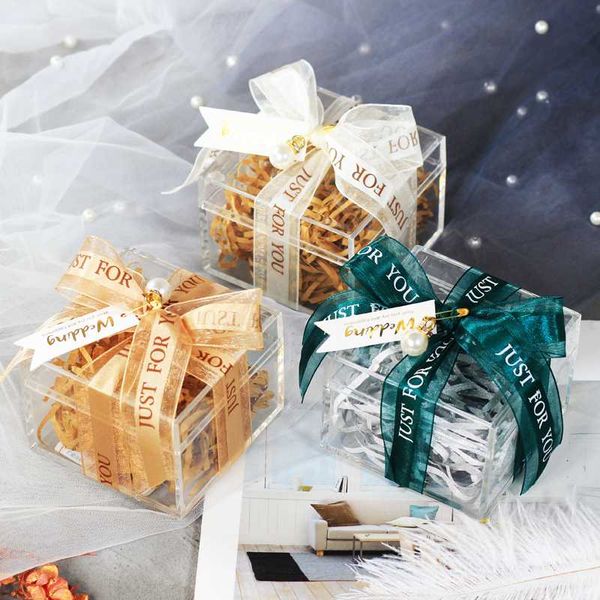 1pc plastic transparent candy box with ribbons european wedding gifts for guests birthday baby shower party gift box packaging
1pc plastic transparent candy box with ribbons european wedding gifts for guests birthday baby shower party gift box packaging
