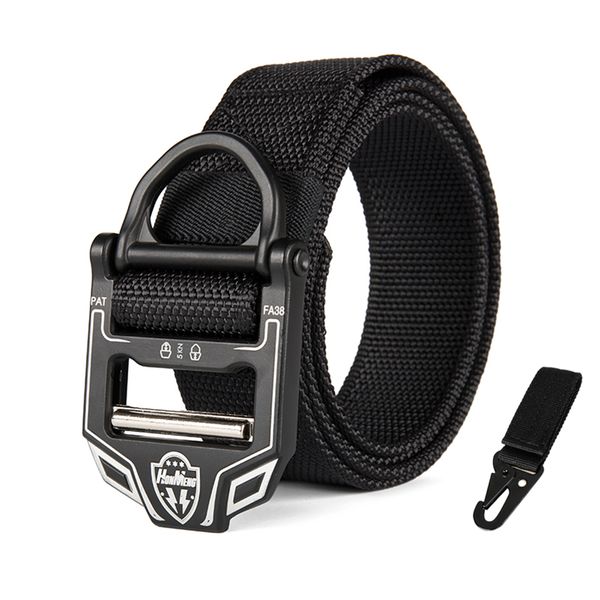3.8cm tactical nylon climb belt men's outdoor sports multifunctional belt black hawk military training camouflage canvas belt, Black;brown
3.8cm tactical nylon climb belt men's outdoor sports multifunctional belt black hawk military training camouflage canvas belt, Black;brown