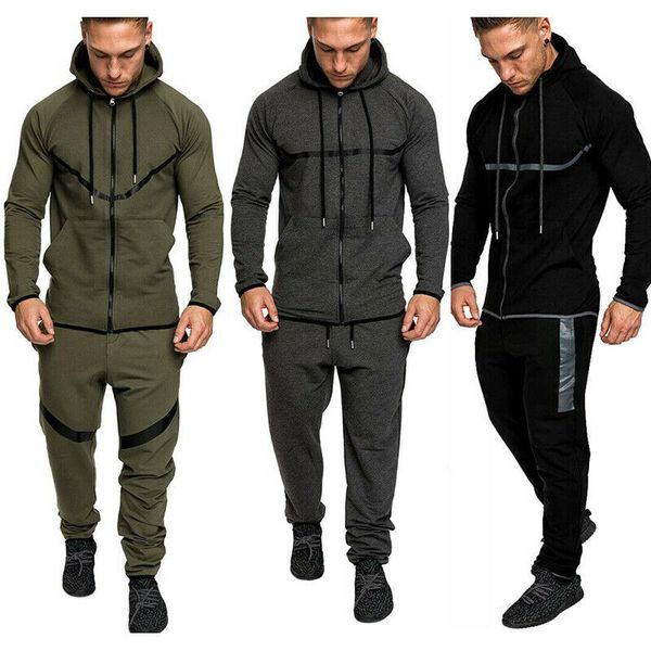 autumn winter men tracksuit hoodie jacket sweater suit set trousers pants jogging gym sport, Black;blue
autumn winter men tracksuit hoodie jacket sweater suit set trousers pants jogging gym sport, Black;blue