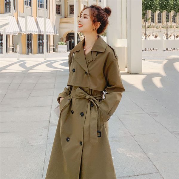 2020 new fashion spring autumn long women trench coat double breasted belted khaki dress loose coat lady outerwear g517, Tan;black
2020 new fashion spring autumn long women trench coat double breasted belted khaki dress loose coat lady outerwear g517, Tan;black