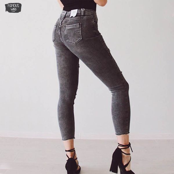 3018 women denim jeans jeans offer spring new female jeans nine waist hole special korean range pants, Blue
3018 women denim jeans jeans offer spring new female jeans nine waist hole special korean range pants, Blue