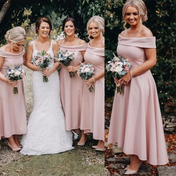 vintage blush pink arabic bridesmaid dresses off shoulder long for weddings high low ankle length plus size formal maid of honor gowns, White;pink
vintage blush pink arabic bridesmaid dresses off shoulder long for weddings high low ankle length plus size formal maid of honor gowns, White;pink
