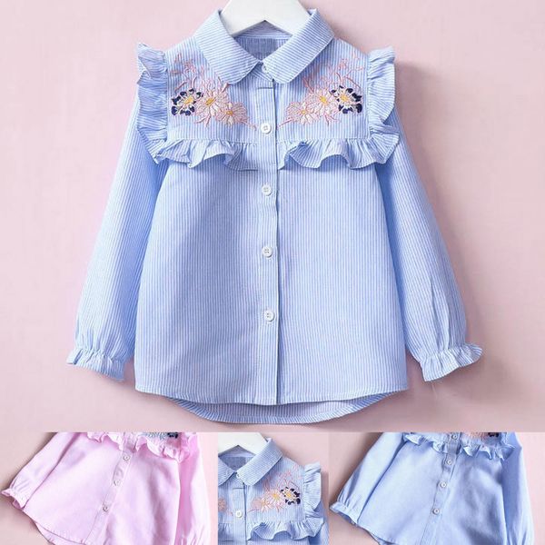 new 2019 autumn girls embroidery blouses florals kids stripe shirt children toddler long sleeve shirt cute school blouses, White;black
new 2019 autumn girls embroidery blouses florals kids stripe shirt children toddler long sleeve shirt cute school blouses, White;black
