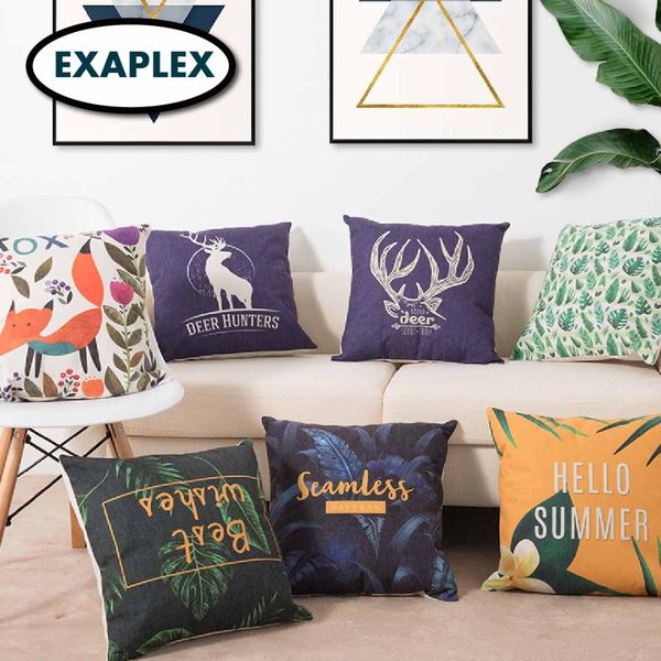 deer cushion cotton two side printed linen cartoon stripes tropical plants european style
deer cushion cotton two side printed linen cartoon stripes tropical plants european style