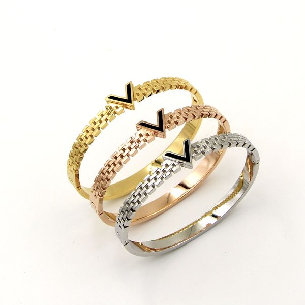 2019 fashion titanium steel brand letter v bracelet charms bangles women love bracelet party fine jewelry costume accessories, Black
2019 fashion titanium steel brand letter v bracelet charms bangles women love bracelet party fine jewelry costume accessories, Black