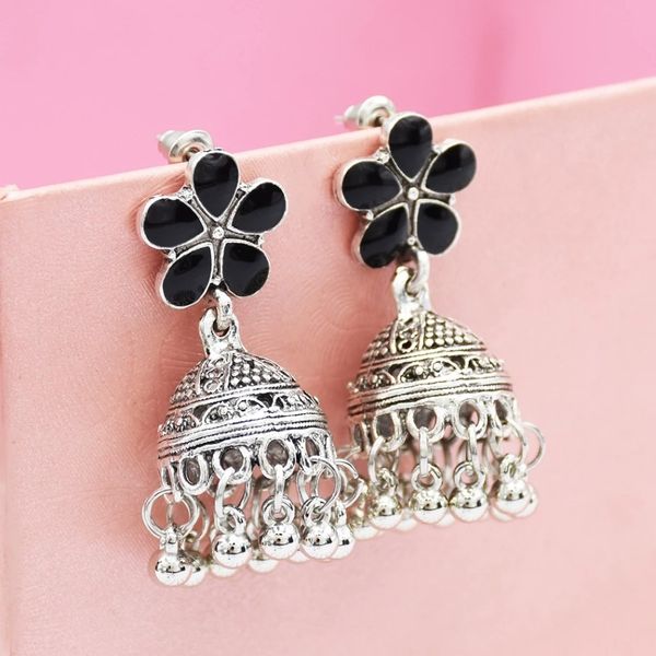 ethnic jewelry bollywood traditional bells flower pendant jhumki jhumka earrings for bridal girls oorbellen turkey boho, Silver
ethnic jewelry bollywood traditional bells flower pendant jhumki jhumka earrings for bridal girls oorbellen turkey boho, Silver