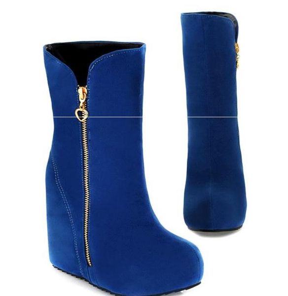 2019 women's boots in winter with new style flat bottom round head thick bottom waterproof table suede@6060, Black
2019 women's boots in winter with new style flat bottom round head thick bottom waterproof table suede@6060, Black