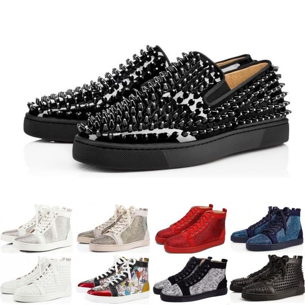 qualitys designer red bottom studded spikes flats shoes for men women black white party lovers genuine leather casual sneakers
qualitys designer red bottom studded spikes flats shoes for men women black white party lovers genuine leather casual sneakers