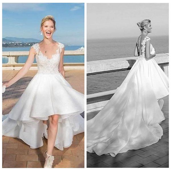 elegant v-neck hi low wedding dresses for beach weddings covered button white organza wedding dresses vestidos de novia bridal dresses
elegant v-neck hi low wedding dresses for beach weddings covered button white organza wedding dresses vestidos de novia bridal dresses