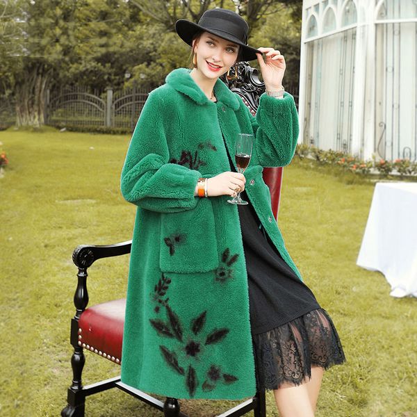 winter new printing cashmere coat street style mink hair square neck long sleeve elegant warm lady coat s, Black
winter new printing cashmere coat street style mink hair square neck long sleeve elegant warm lady coat s, Black