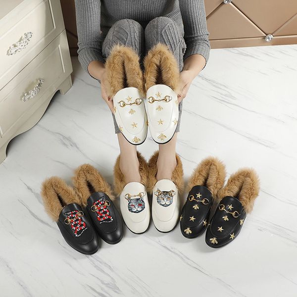 designer luxury fur leather shoes fall/winter men's and women's mueller shoes wool warm horse bit buckle lazy casual shoes tide, Black
designer luxury fur leather shoes fall/winter men's and women's mueller shoes wool warm horse bit buckle lazy casual shoes tide, Black