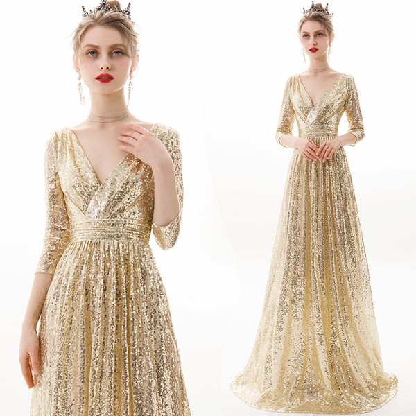 elegant golden evening dresses 2019 long a line short sleeve backless party prom dresses formal occasion annual, White;black
elegant golden evening dresses 2019 long a line short sleeve backless party prom dresses formal occasion annual, White;black