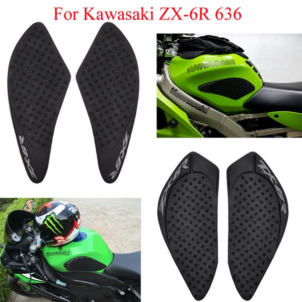 

for ninja zx-6r 636 2007-2011 2012 motorcycle anti slip fuel tank pad decals sticker gas knee grip traction pads side