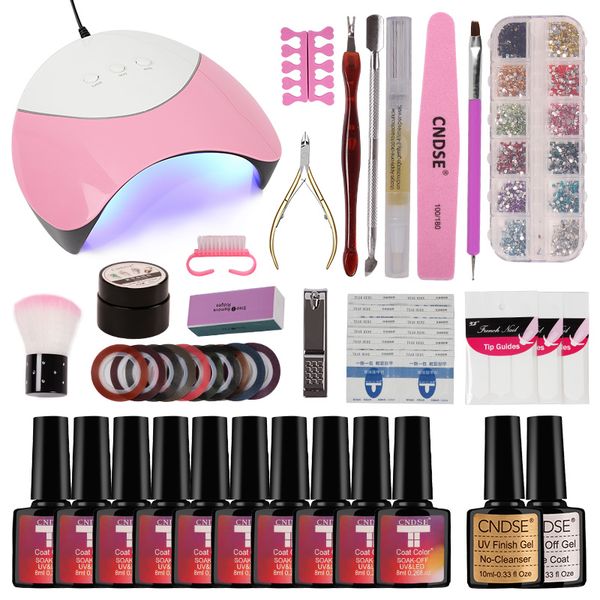 cndse set for manicure nail kit set gel varnish 5/10 color uv gel polish 36w led lamp varnish nail polish uv machine
cndse set for manicure nail kit set gel varnish 5/10 color uv gel polish 36w led lamp varnish nail polish uv machine