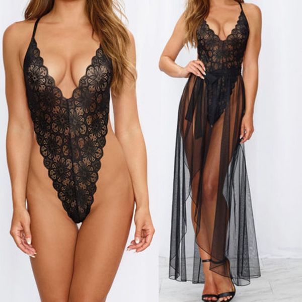 women lingerie lace babydoll sleepwear nightwear bodysuit mesh dress set, White;black
women lingerie lace babydoll sleepwear nightwear bodysuit mesh dress set, White;black