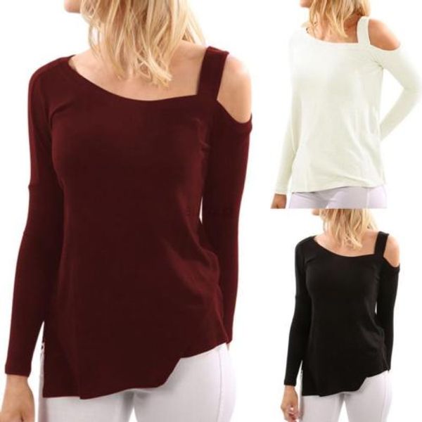 2017 women t-shirts summer autumn fashion ladies one shoulder loose tees casual long sleeve pullover basic shirt, White
2017 women t-shirts summer autumn fashion ladies one shoulder loose tees casual long sleeve pullover basic shirt, White