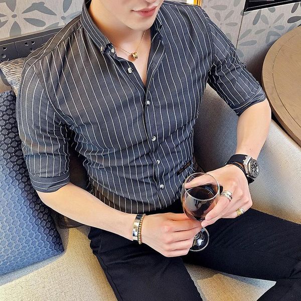 men's dress shirts -3xl men fashion casual multicolor striped lapel short-sleeve blouse shirt summer camisa masculin xxxl, White;black
men's dress shirts -3xl men fashion casual multicolor striped lapel short-sleeve blouse shirt summer camisa masculin xxxl, White;black