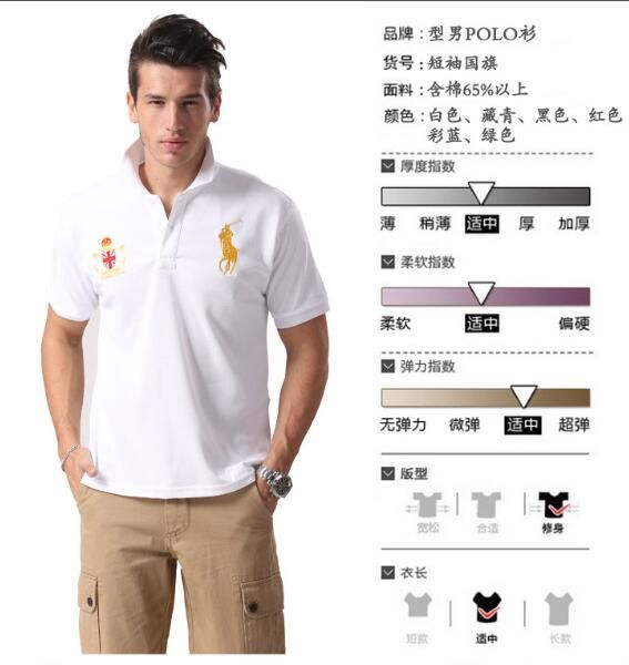 2020 ss men's breathable t-shirt, simple crew neck and short sleeve embroidered polo shirt with slit on both sides, White